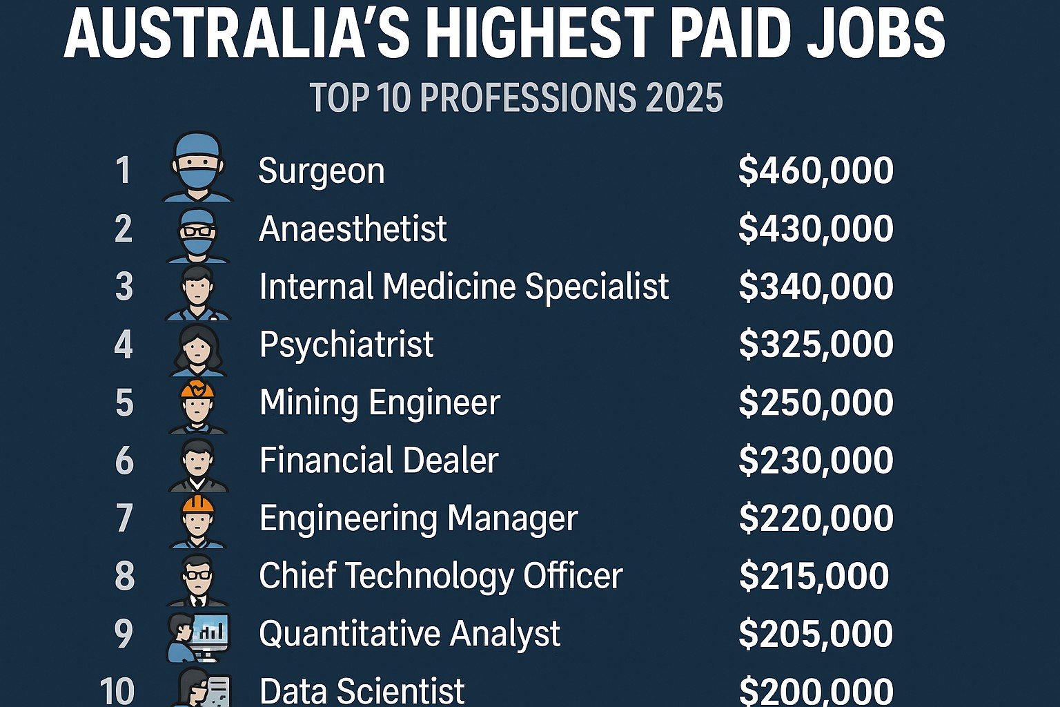 Australia's Highest Paid Jobs